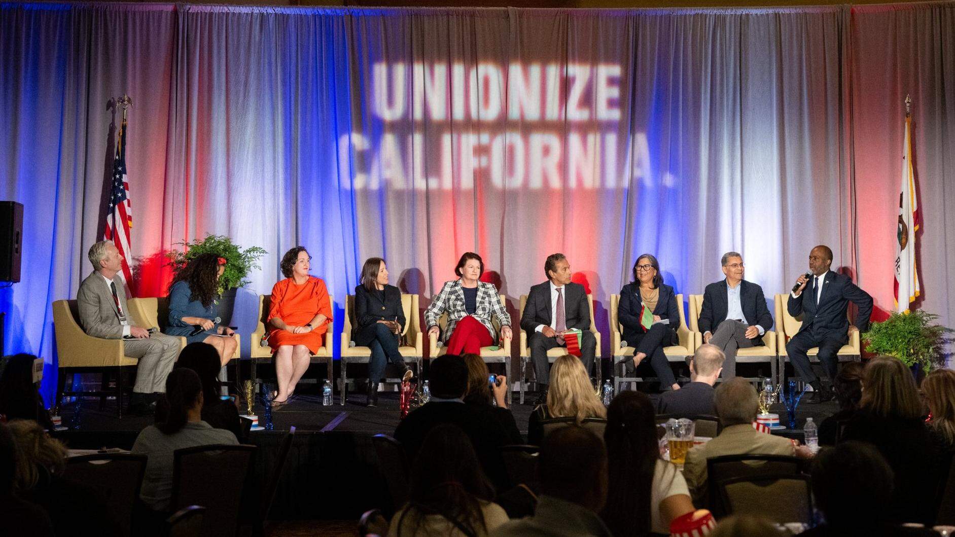 bryancblum's tweet card. Democratic governor hopefuls debated artificial intelligence and California’s transition to renewable energy at a labor event in Sacramento.