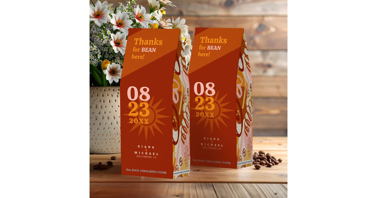 ArrayStores's tweet card. As part of our vibrant and captivating 'Sunshine Typography' wedding suite, this bold coffee favor bag is designed to bring a touch of sunshine to your special day. With its bright and bold colors,...