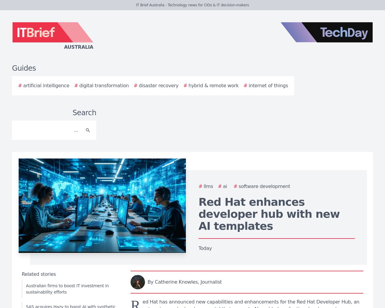 managetech_inc's tweet card. Red HatはRed Hat Developer Hubの新機能と強化を発表 Red Hat Develop