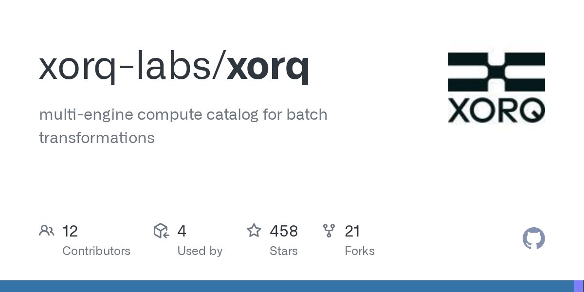 searchsort's tweet card. multi-engine compute catalog for batch transformations - xorq-labs/xorq
