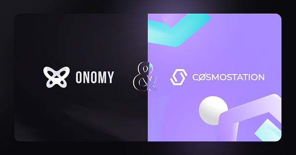 OnomyProtocol's tweet card. We’re excited to announce that Cosmostation and Onomy have entered an alliance that will kickstart Onomy’s voyage into the Cosmos.