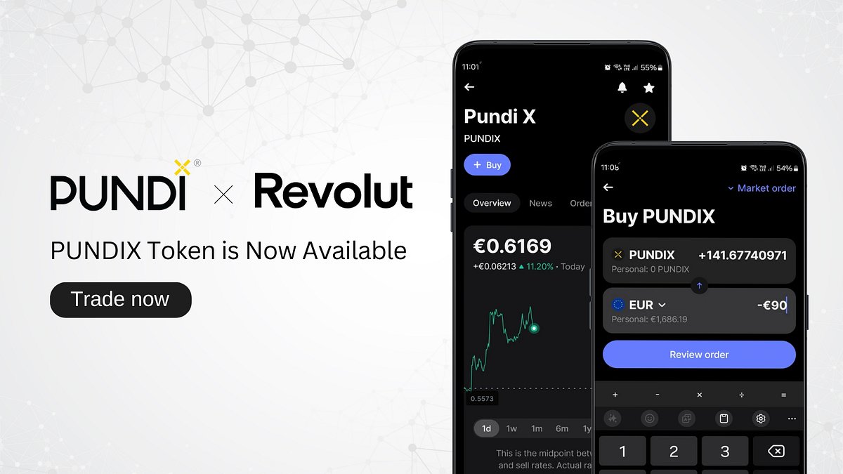 PundiXLabs's tweet card. Dear Pundi X Community, PUNDIX token is now available for trading on Revolut!