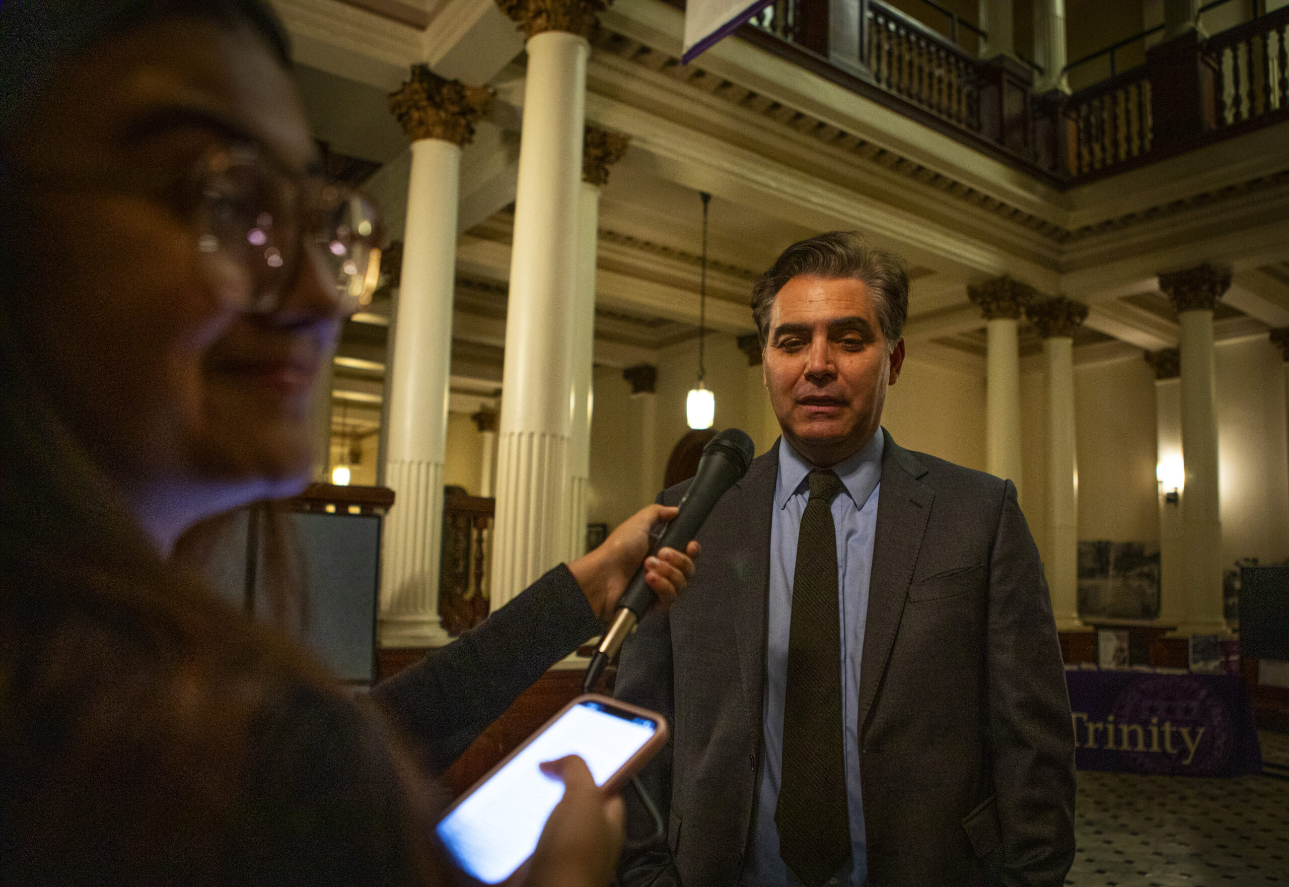 TrinityDC's tweet card. Speaking at Trinity Washington University during the Americans for Democratic Action awards ceremony, veteran journalist Jim Acosta called on future reporters to show courage in holding the powerfu…
