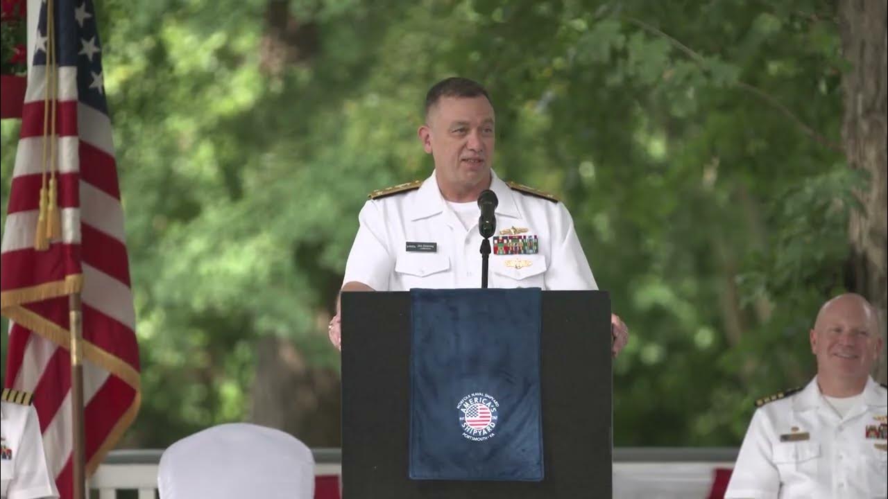 NNSYNews's tweet card. Norfolk Naval Shipyard Change of Command Ceremony - Aug. 8, 2025