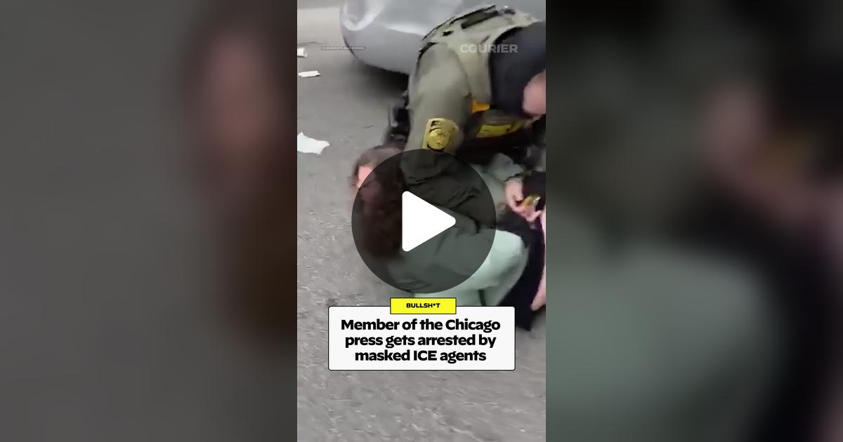 AnubisLecter's tweet card. 1.5M likes, 30.3K comments. “Masked Border Patrol agents aggressively arrested WGN video producer Debbie Brockman in Lincoln Square in Chicago.”