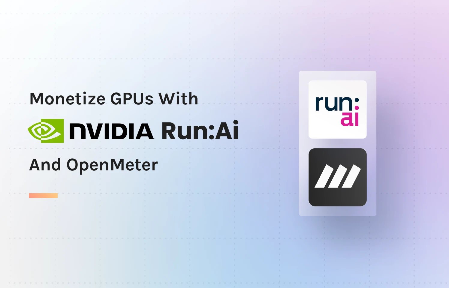 slashdotpeter's tweet card. Today we're announcing support for Run:ai in the OpenMeter Collector. With this, you can meter GPU, CPU, and memory allocation for accurate billing and invoicing.