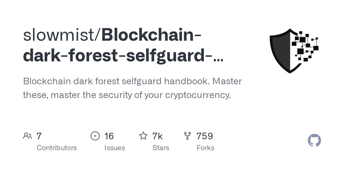 billtheinvestor's tweet card. Blockchain dark forest selfguard handbook. Master these, master the security of your cryptocurrency. - slowmist/Blockchain-dark-forest-selfguard-handbook