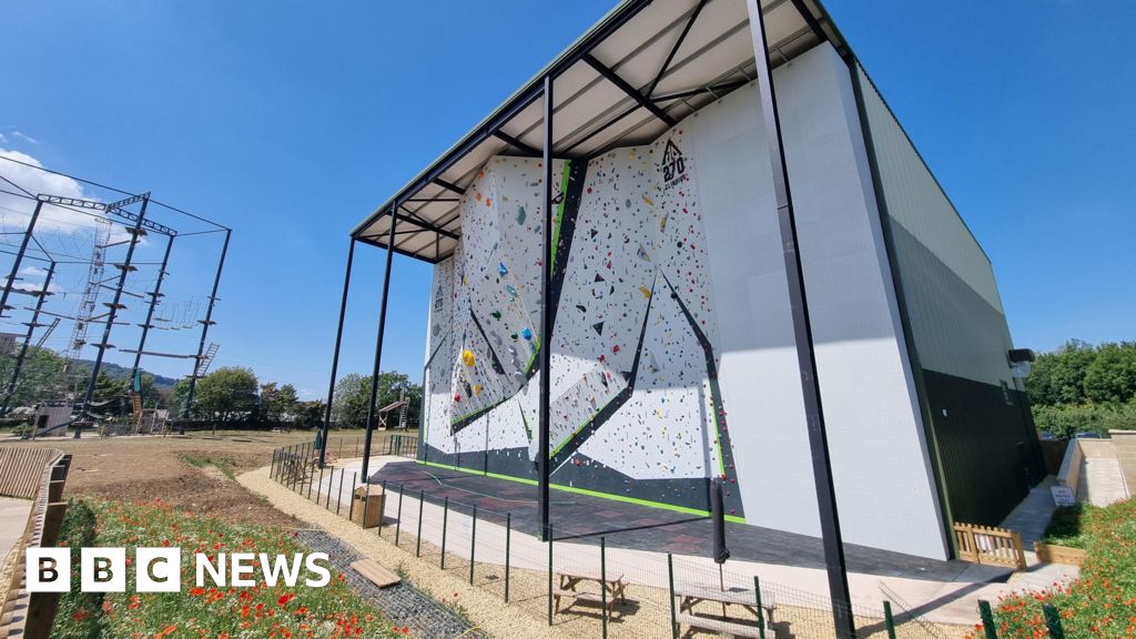 BBCGlos's tweet card. People using climbing walls in Gloucestershire and Wiltshire say it helps their mental wellbeing.