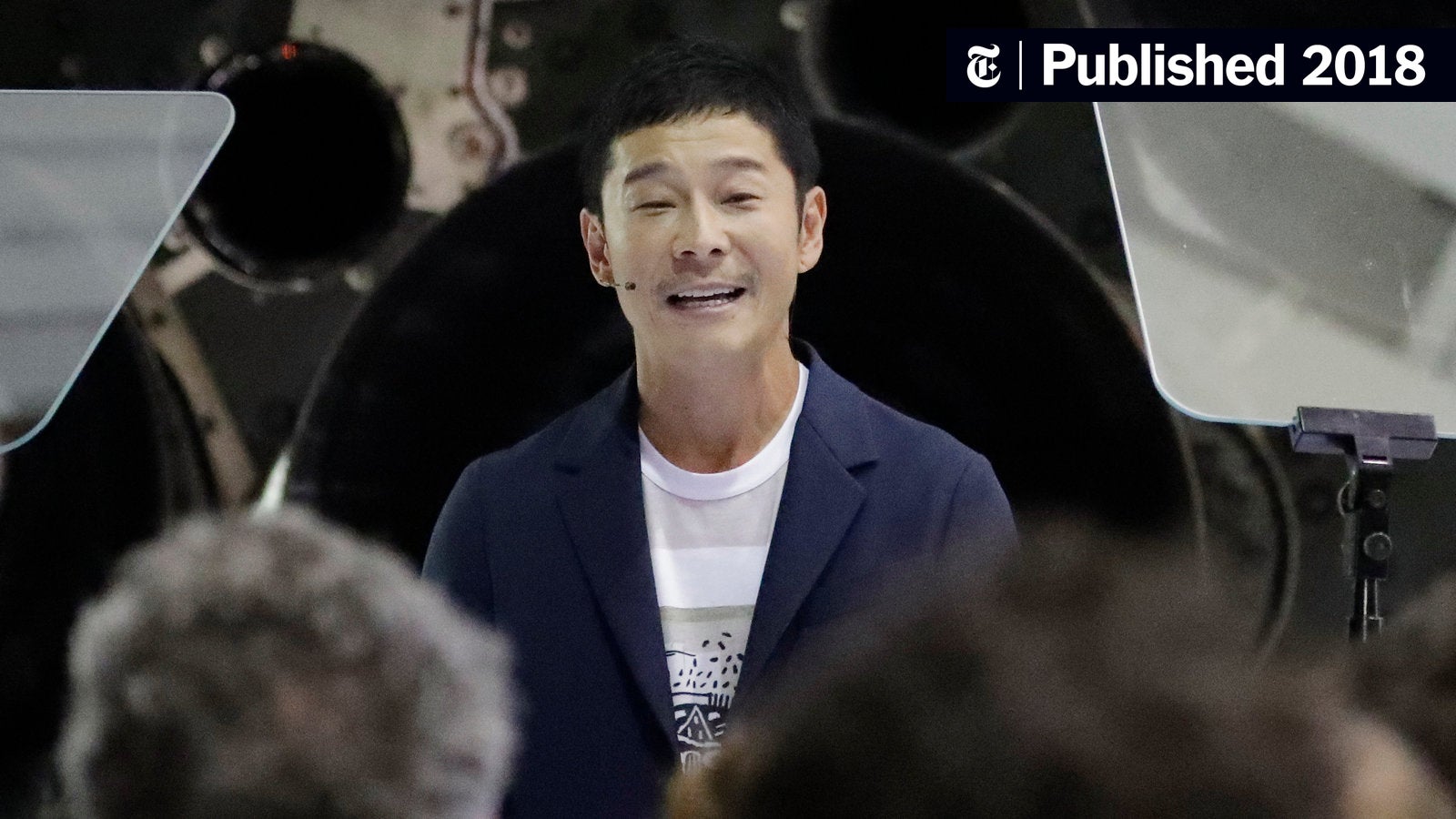 NYTScience's tweet card. Elon Musk shared a stage at a SpaceX factory on Monday night with Yusaku Maezawa, who will make a significant investment in the company’s next-generation rocket.