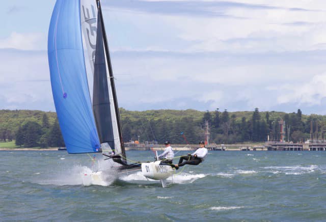 Formula18Class's tweet card. Our Australian friends just held successful Nationals at Kurnell Catamaran Club, Botany Bay, South from Sydney, with no less than
