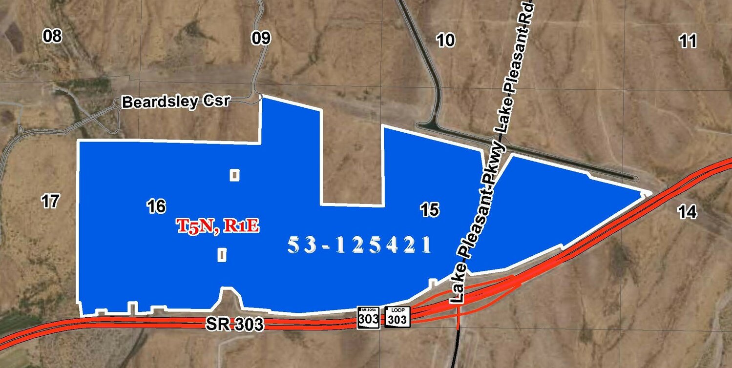 AzNewsmedia's tweet card. The Peoria Innovation Core will see its first big land auction next month.