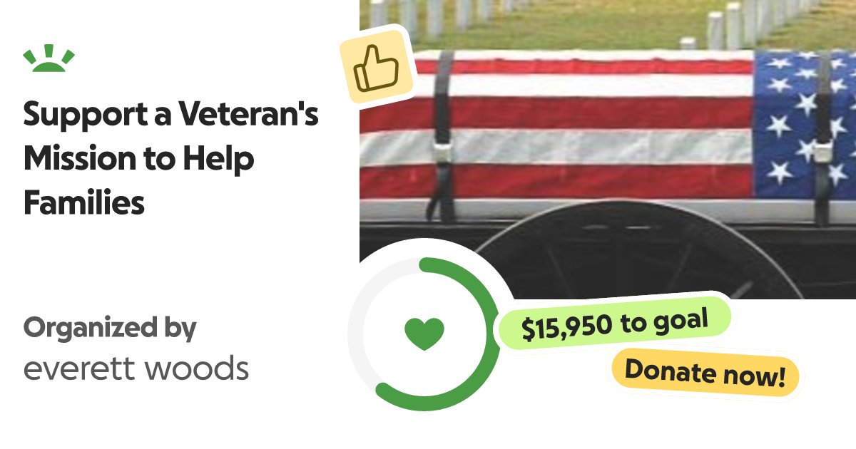 PamStanforth's tweet card. I am a disabled veteran looking to start a business that will help those th… everett woods needs your support for Support a Veteran's Mission to Help Families