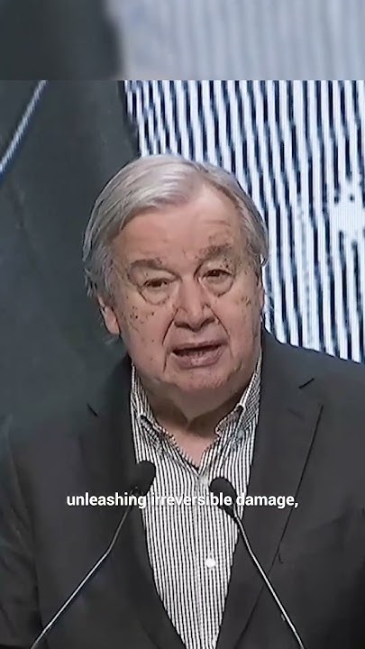 HolyGhostShell's tweet card. UN Secretary-General António Guterres speaks to the press at the...