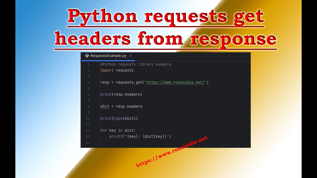 RoseIndiaNet's tweet card. Python requests get headers from response