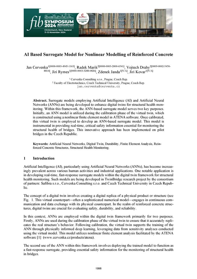 EurekaMag's tweet card. Surrogate models employing Artificial Intelligence (AI) and Artificial Neural Networks (ANNs) are being developed to enhance digital twins for stru...