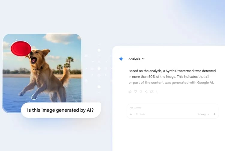 TugaTech's tweet card. Google Gemini já consegue detetar imagens criadas por Inteligência Artificial | TugaTech