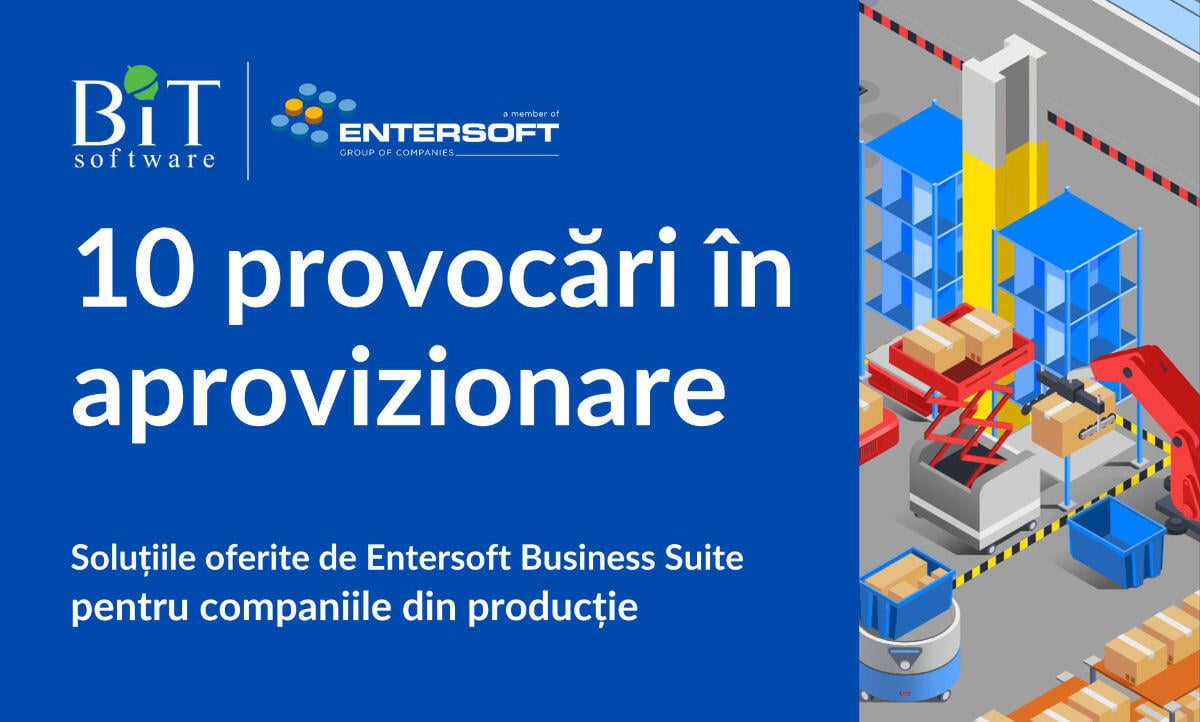BITSoftware's tweet card. Aflați cum Entersoft Business Suite rezolvă 10 provocări majore în aprovizionare, optimizând procesele și îmbunătățind eficiența lanțului de aprovizionare pentru companiile românești.