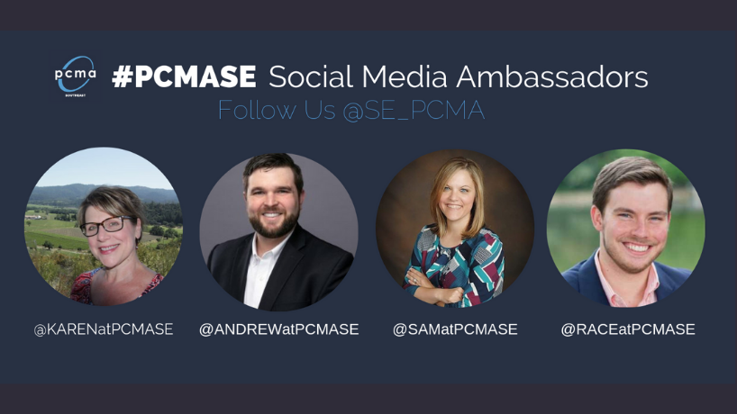andrewatpcmase's tweet card. The PCMA SE Social Media Ambassadors are a community of meeting industry professionals who embrace social media as a knowledge sharing tool for the events industry.