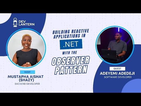 dev_lantern's tweet card. Building Reactive Applications in .NET with the Observer Pattern