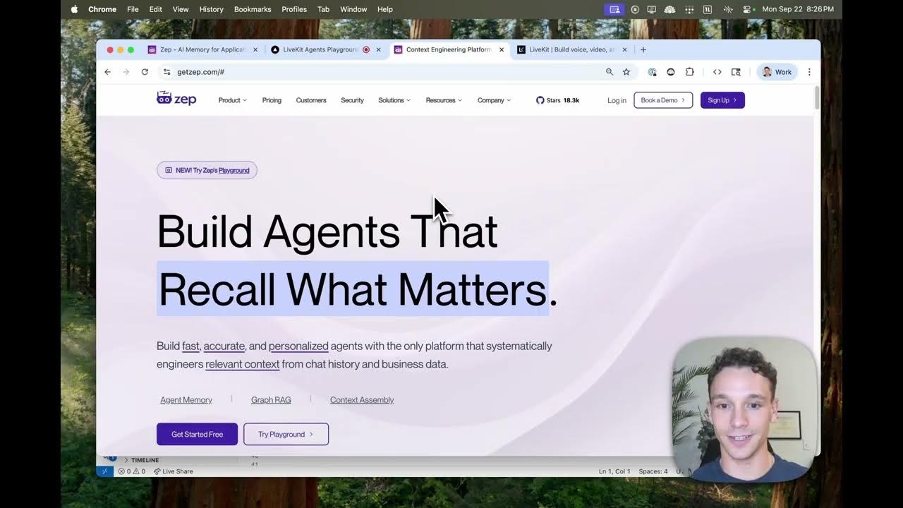 zep_ai's tweet card. LiveKit x Zep: Low Latency Context For Voice Agents