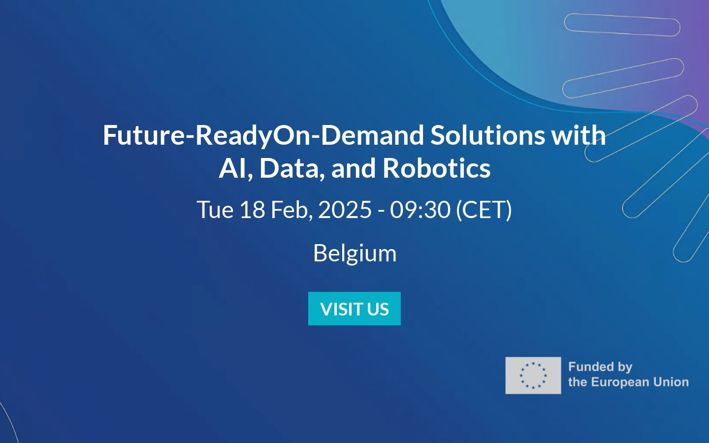 Neardata2023's tweet card. Join the AI, Data & Robotics (ADR) event to explore Horizon Europe project results, connect with experts, and innovate through collaboration