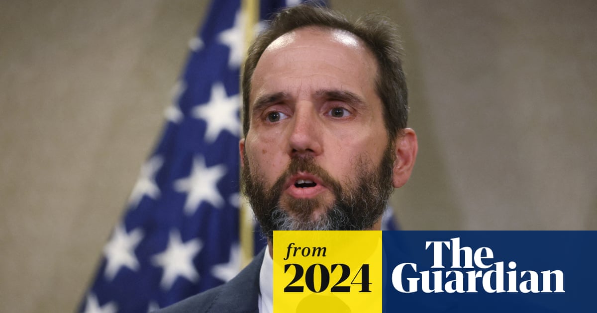 guardian's tweet card. Jack Smith’s case would not be finished before inauguration, after which Trump could prohibit prosecutors from pursuing it