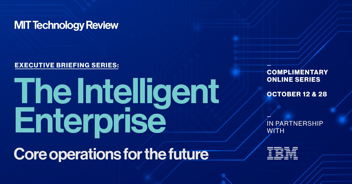 jacobides's tweet card. MIT Technology Review, in partnership with IBM, presents a special two-part executive briefing series on the core operations for the future. If you are focused on accelerating transformation within...