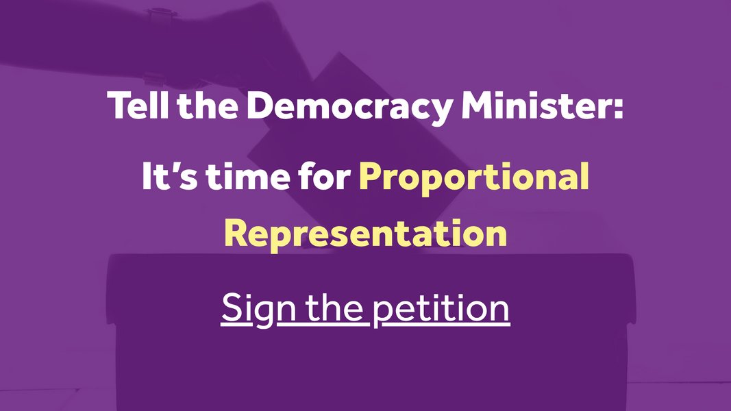 MakeVotesMatter's tweet card. First Past The Post undermines our politics. It leaves most of us with MPs we didn't vote for, and keeps delivering results that don't represent public opinion. The upcoming Elections Bill is a...