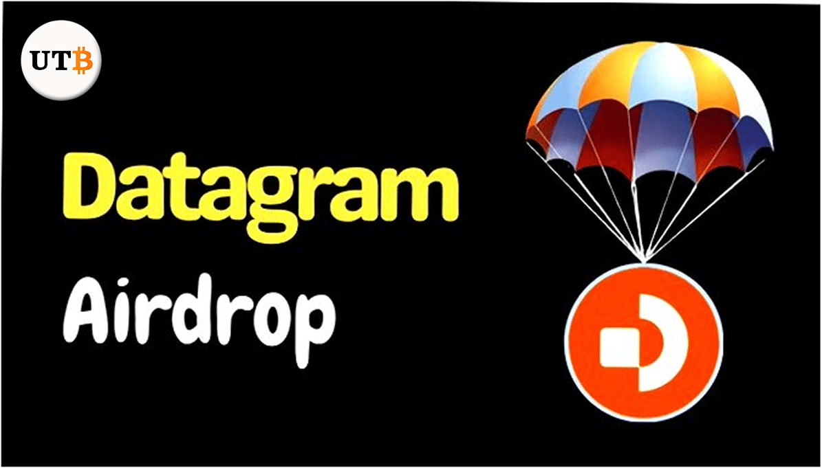 usethebitcoin's tweet card. Datagram launches its airdrop for early users to earn rewards from participation.