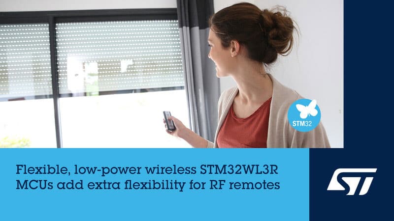 edgeaivision's tweet card. Nov 18, 2025  Geneva, Switzerland STM32WL3R MCUs add flexible features to low-power radio for superior user experiences in consumer electronics and home automation Integrated in new RF remotes from...