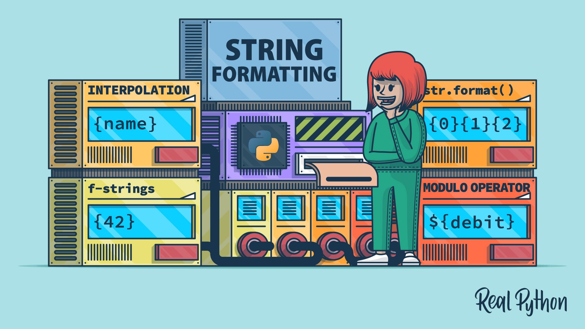 dbader_org's tweet card. In this tutorial, you'll learn about the main tools for string formatting in Python, as well as their strengths and weaknesses. These tools include f-strings, the .format() method, and the modulo...