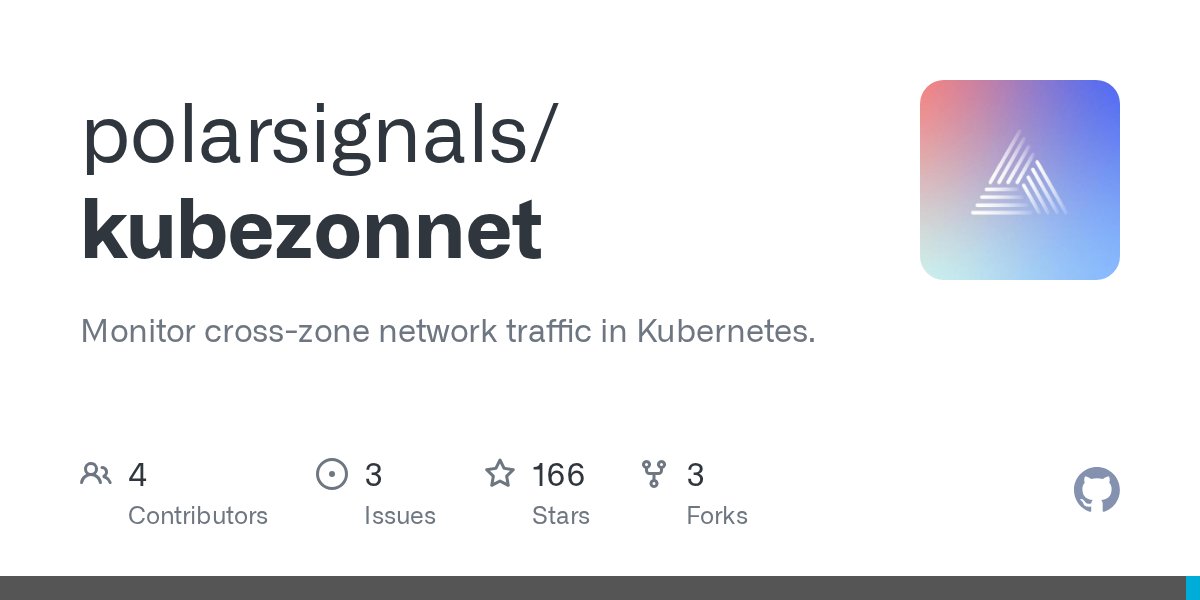 kubetools's tweet card. Monitor cross-zone network traffic in Kubernetes. Contribute to polarsignals/kubezonnet development by creating an account on GitHub.