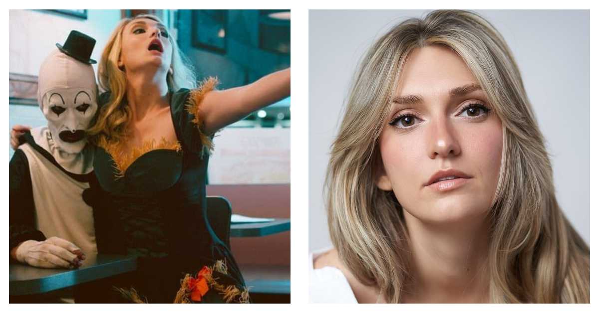 realvestiworld's tweet card. Here’s the headline: “$100 day rate, 1 % backend deal, $0.00 in transparency.” Catherine Corcoran, the actress who bled her way into cult horror history in