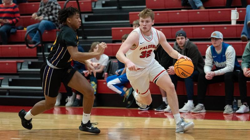 UWRFFalcons's tweet card. STEVENS POINT, Wis. – The UW-River Falls men's basketball team rallied for a 69-62 win at UW-Stevens Point Wednesday evening.