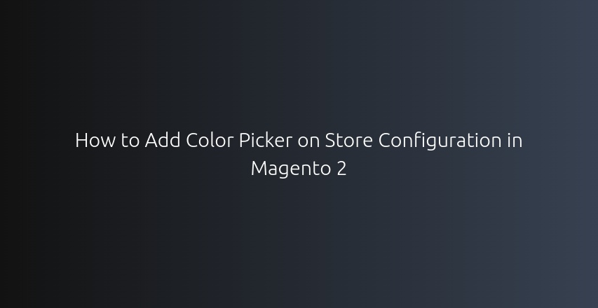 devhooks_in's tweet card. Add a color picker feature to your Magento 2 store configuration to enhance user interface customization.
