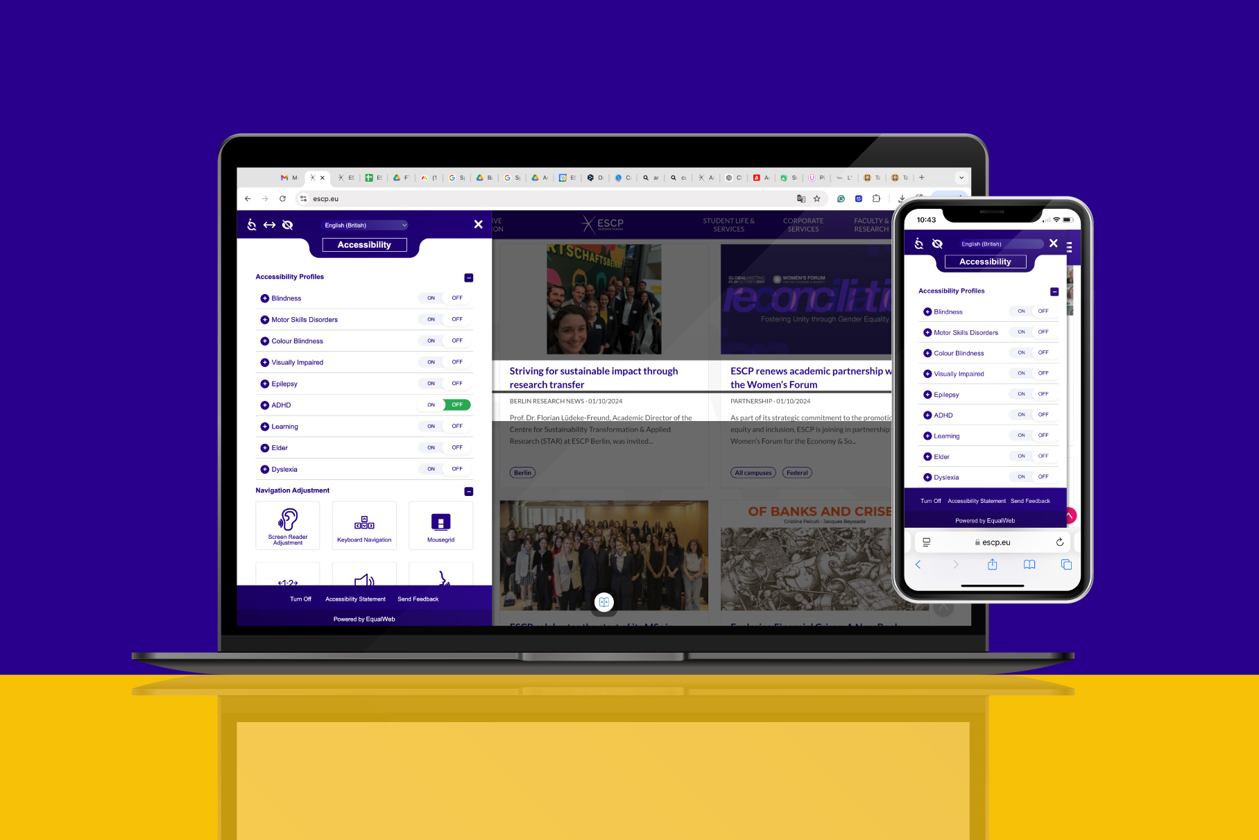 ESCP_bs's tweet card. ESCP Business School commits to digital accessibility with EqualWeb Paving the way for a more inclusive digital future In our digital world, web accessibility has become a crucial issue in ensuring...