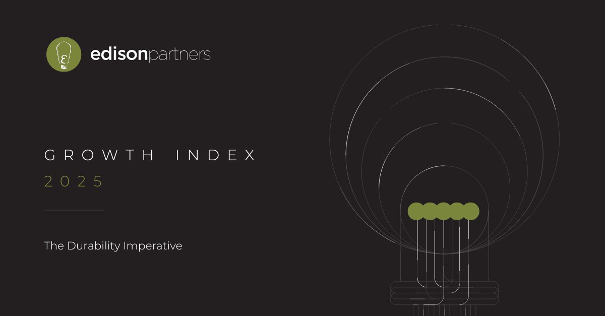 Edison_Partners's tweet card. We are proud to introduce the 2025 Growth Index — a compilation of benchmark data and best practices associated with growth-stage companies. The Growth Index is a program of Edison Edge, a personal...
