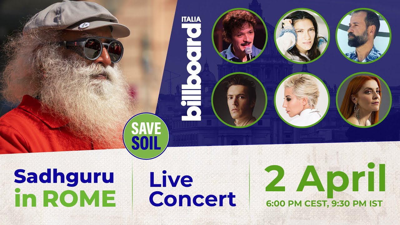 LASolarSystems's tweet card. Sadhguru in Rome | Live Concert by Musicians - #SaveSoil | 2 April |...