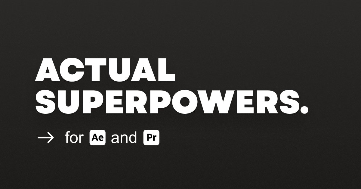 supasupply's tweet card. Excellent workflow tools for Premiere & After Effects