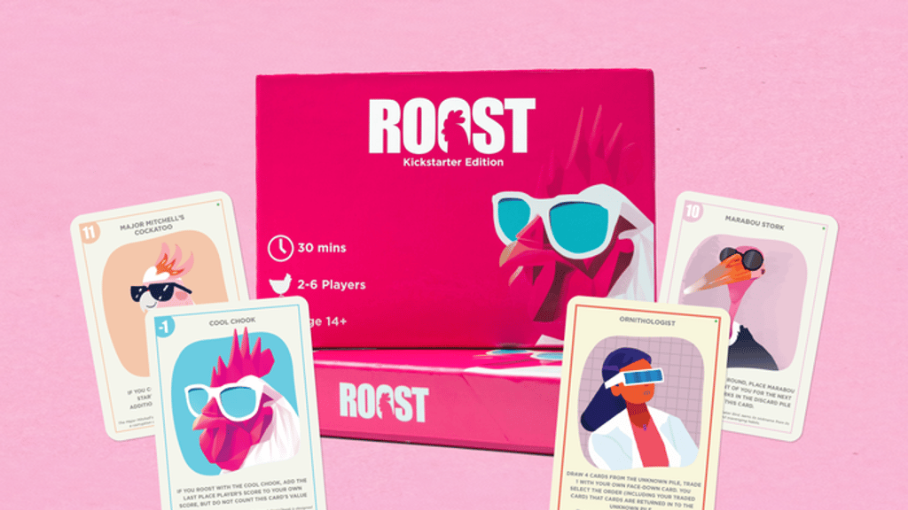RoostCardGame's tweet card. Fly away to victory. Roost combines memorisation, strategic mayhem, alliances, wacky abilities, and some seriously cool birds