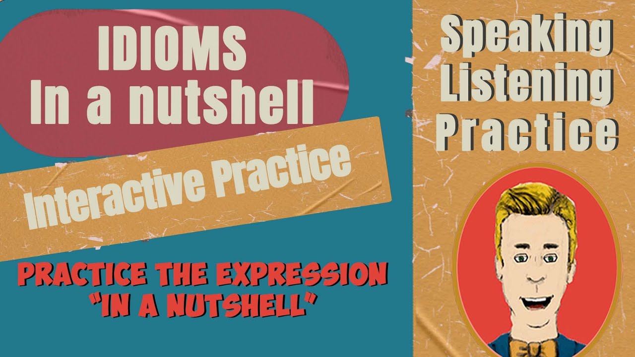 ESLClassWithMe's tweet card. Idioms: “IN A NUTSHELL” learn and practice it with TAG QUESTIONS