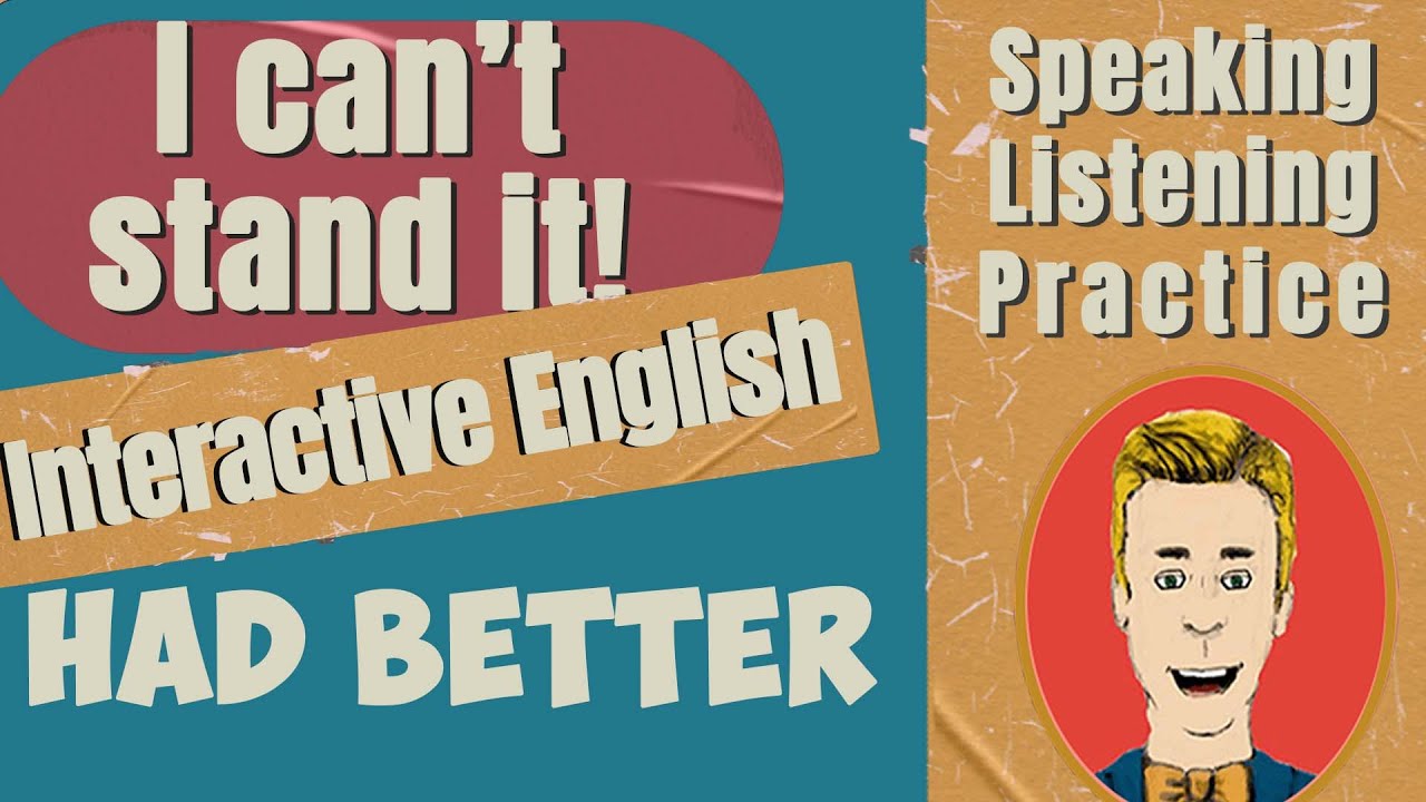 ESLClassWithMe's tweet card. Idioms: “I CAN"T STAND IT!” and practice “HAD BETTER" With this...