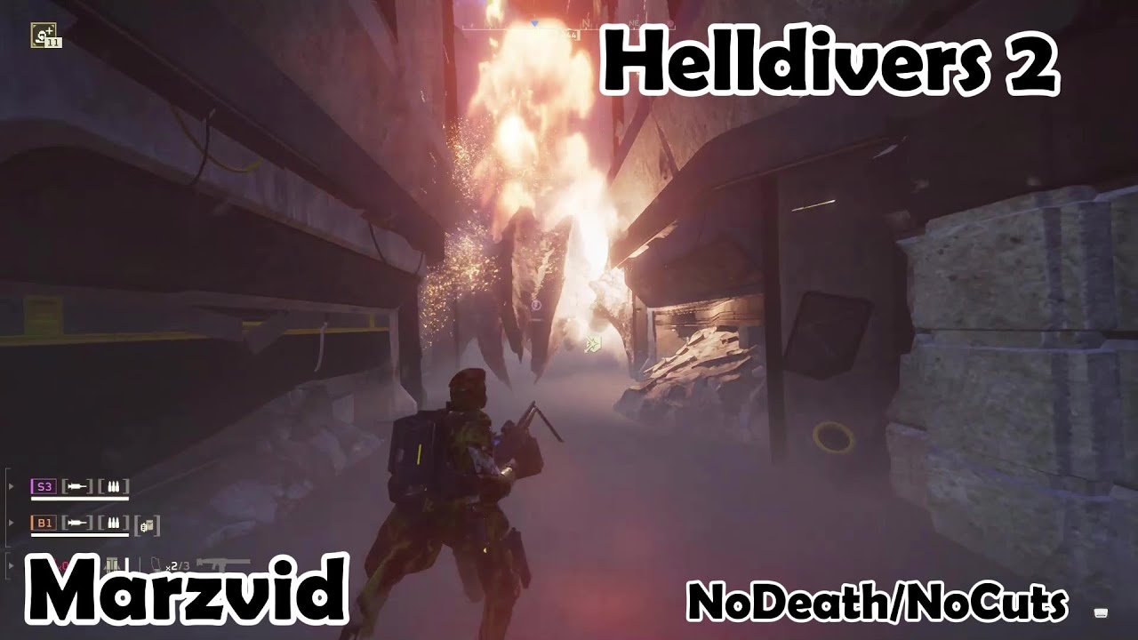 marzvid's tweet card. Helldivers 2 Terminids attack our super city SuperHelldiver NoDeath...