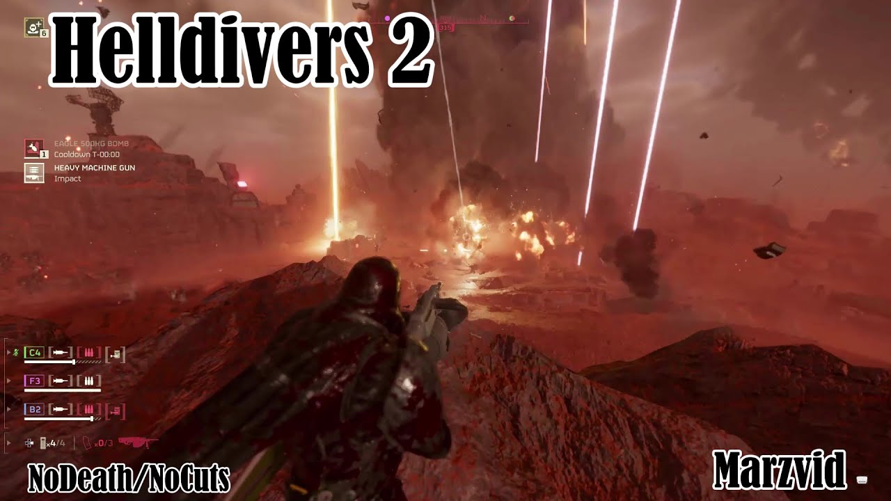marzvid's tweet card. Helldivers 2 SuperHelldiver Automatons attack We fight in the name of...