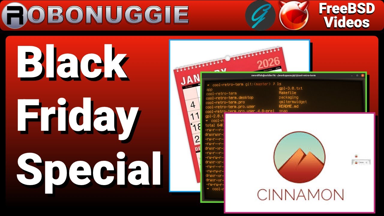 RoboNuggie's tweet card. 🫢 3 topics,1 Video 😲| Cinnamon Desktop, CoolRetroTerminal and...