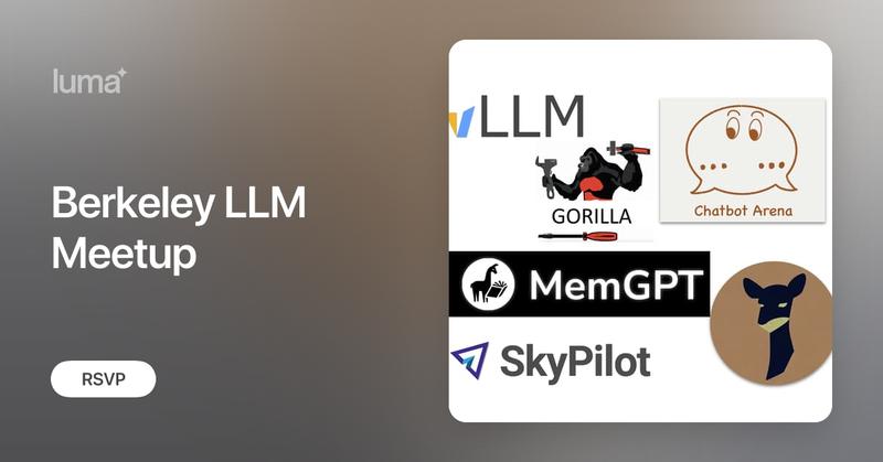 michelleefang's tweet card. The Berkeley LLM Meetup aims to connect Berkeley PhD students, faculty, and alumni with people working in or interested in LLMs (in particular systems…