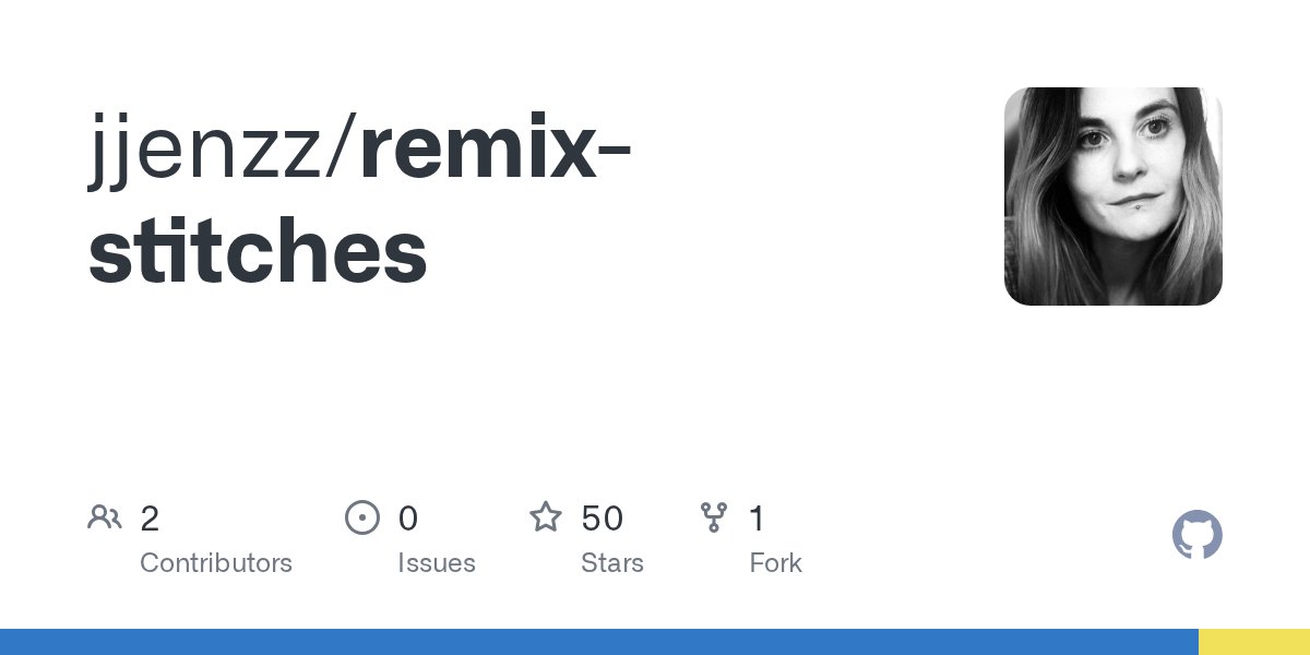 jjenzz's tweet card. Contribute to jjenzz/remix-stitches development by creating an account on GitHub.