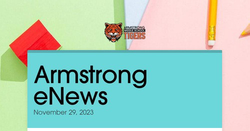 ArmstrongMS4's tweet card. Armstrong eNews