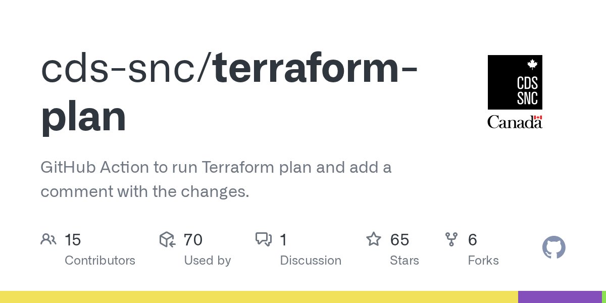 Amaankhan4you's tweet card. GitHub Action to run Terraform plan and add a comment with the changes. - cds-snc/terraform-plan