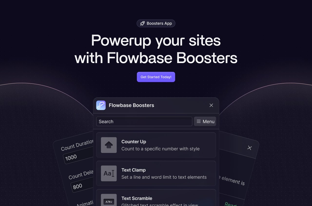 Flowbaseco's tweet card. Advanced code solutions added directly inside of Webflow. 100% Free.